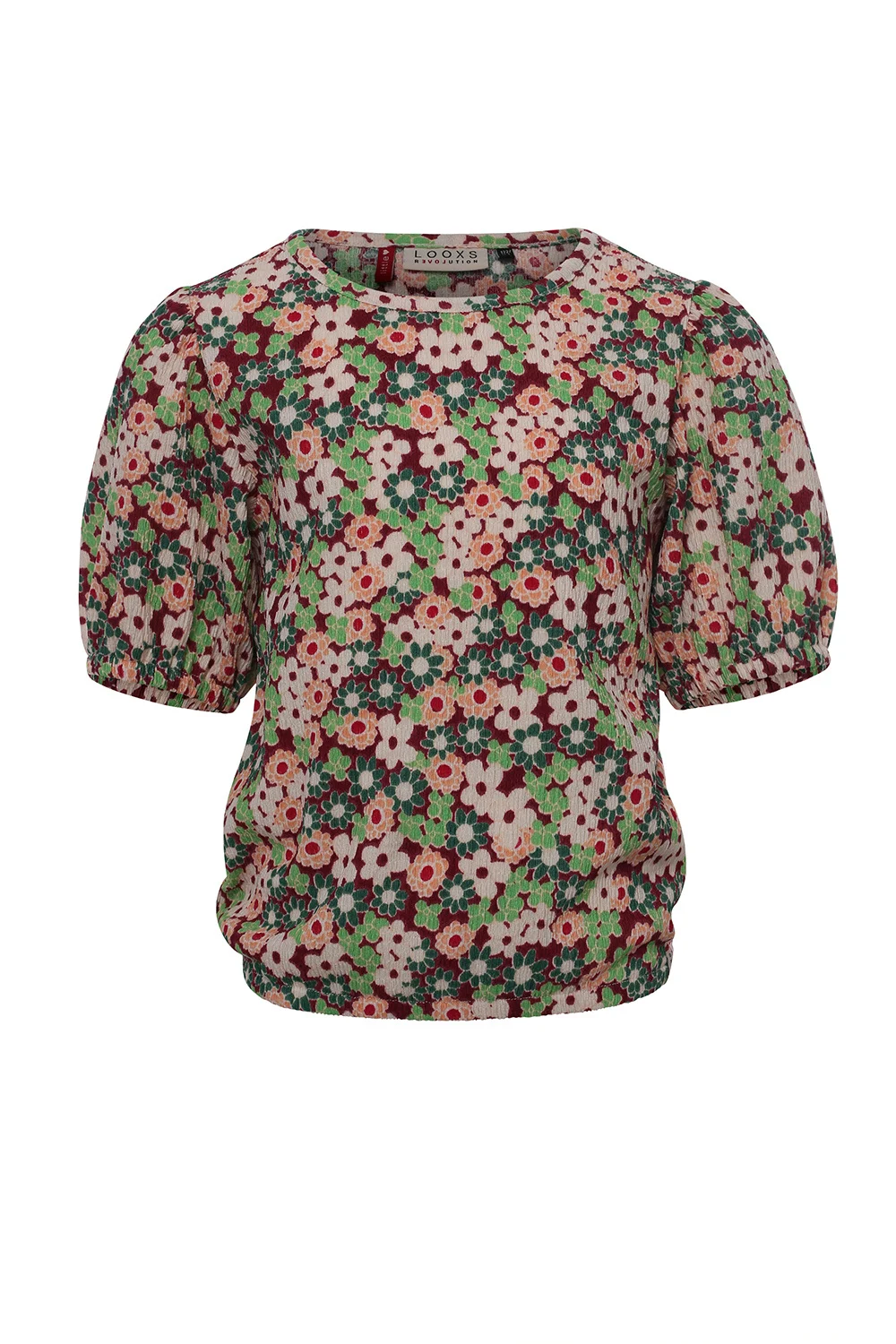 Looxs Revolution Meisjes top crinkle bloemen bomb aop