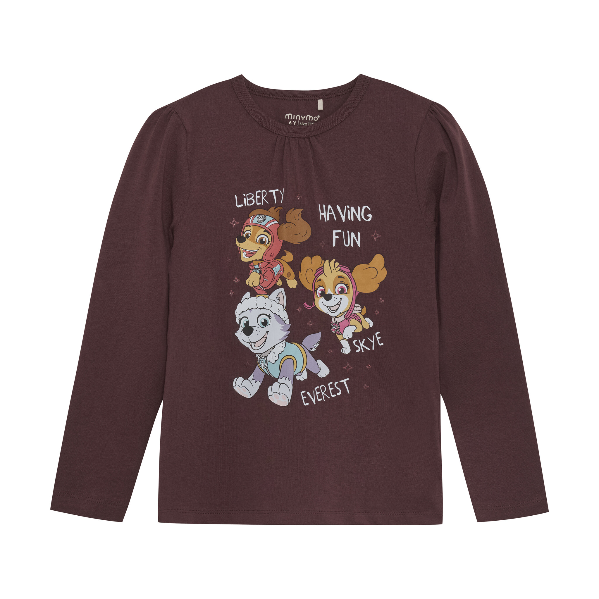 Minymo Meisjes shirt paw patrol catawba grape