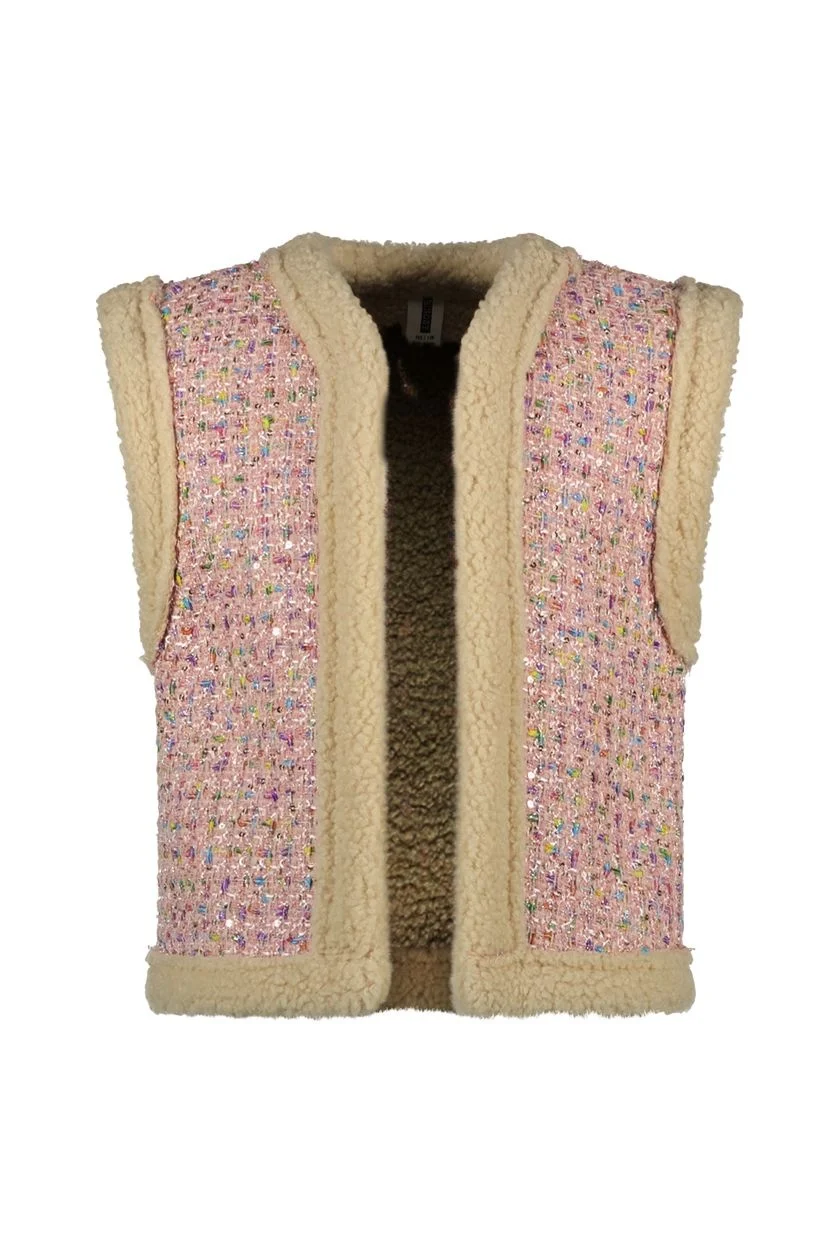 B.Nosy Meisjes gilet boucle gitte geranium