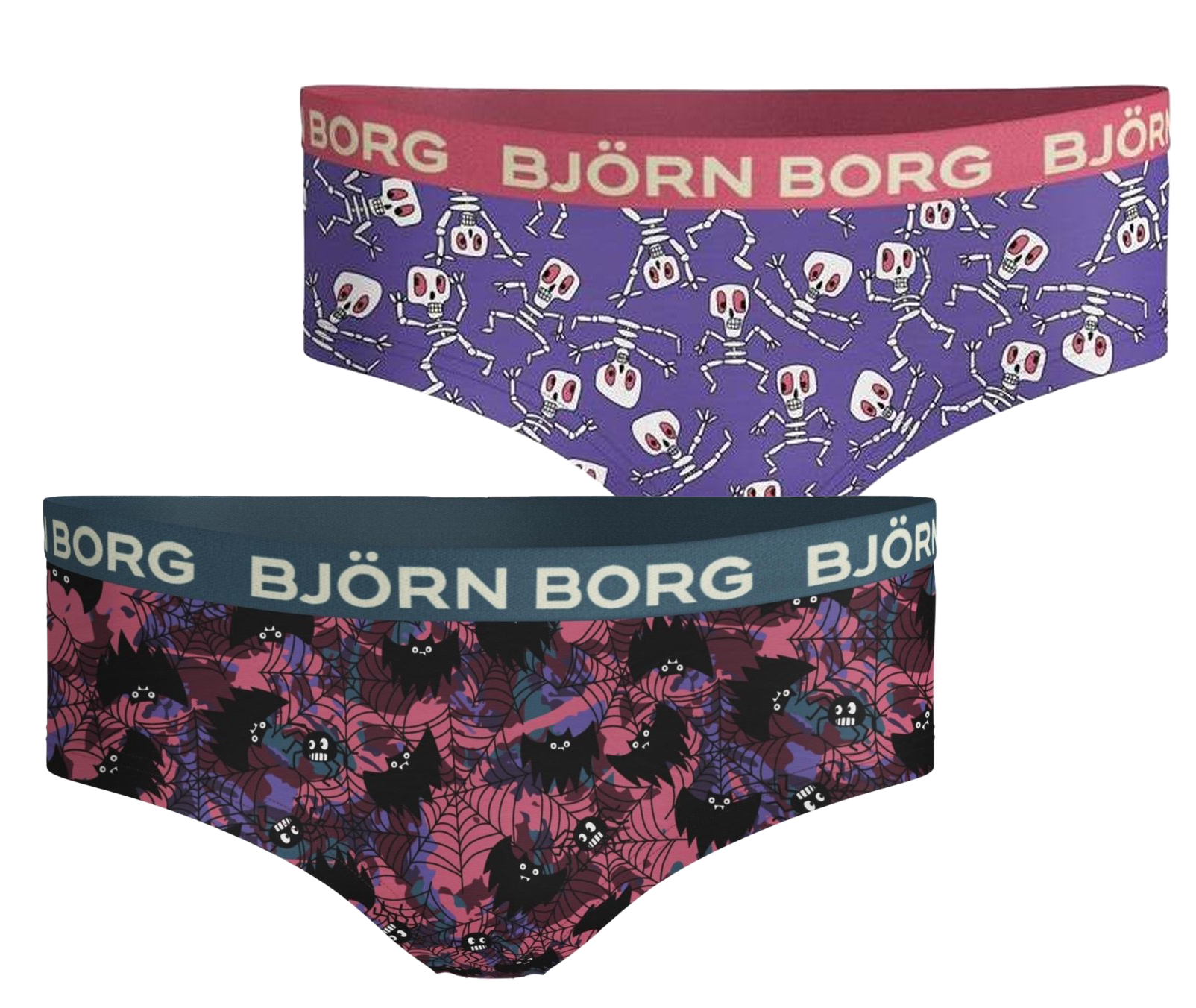 Bjorn Borg Meisjes hipster 2p bat glow in the dark