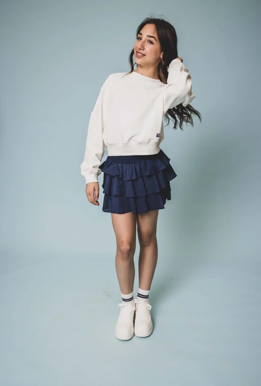 Looxs Revolution Sweater wit backprint voor meisjes in de kleur