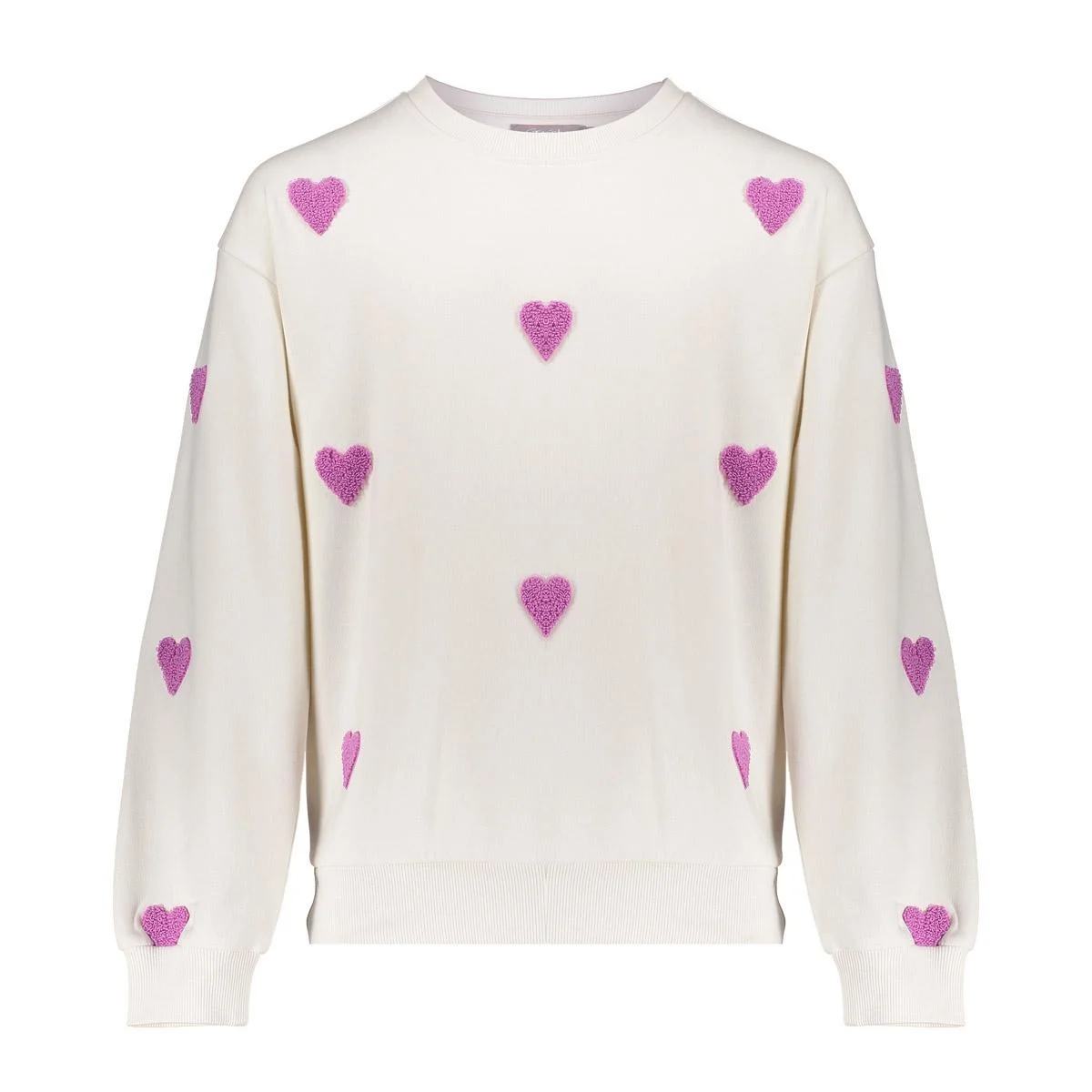 Geisha Zomer sweater meisjes hartjes terry licht / lavendel