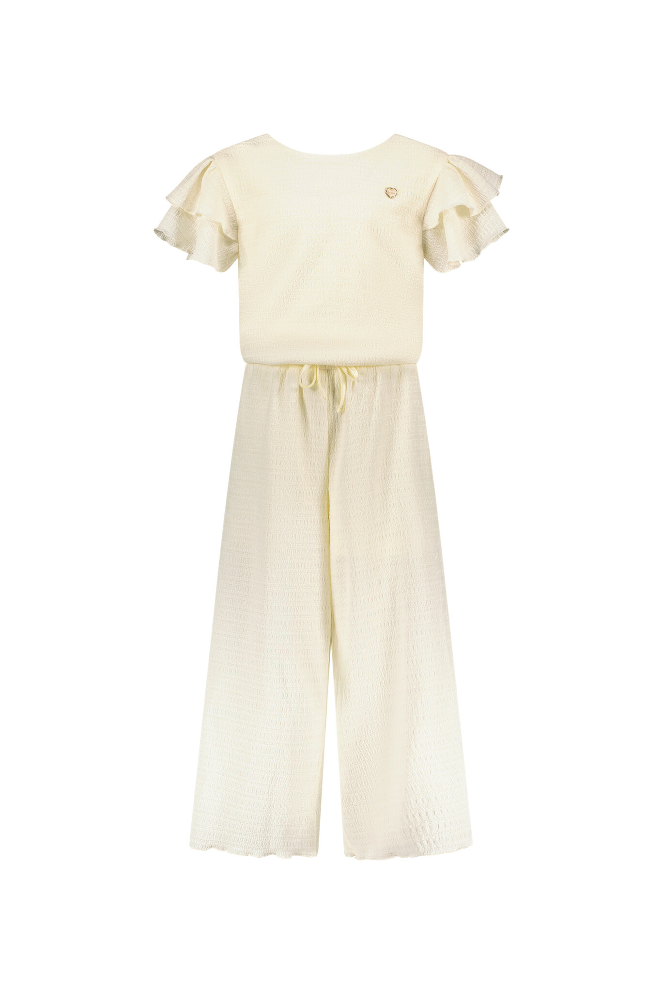 Le Chic Zomer jumpsuit meisjes creme daisy