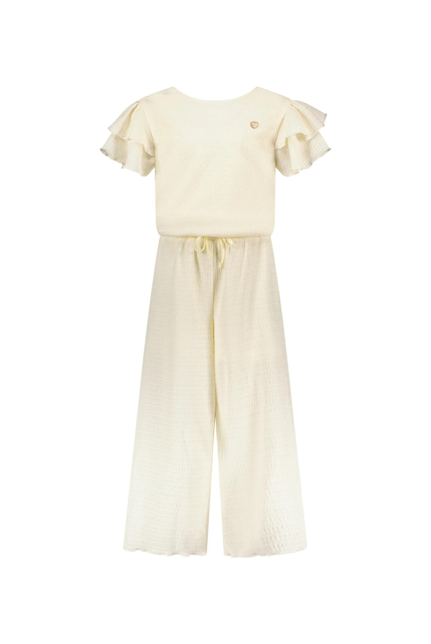 Le Chic Zomer jumpsuit meisjes creme daisy
