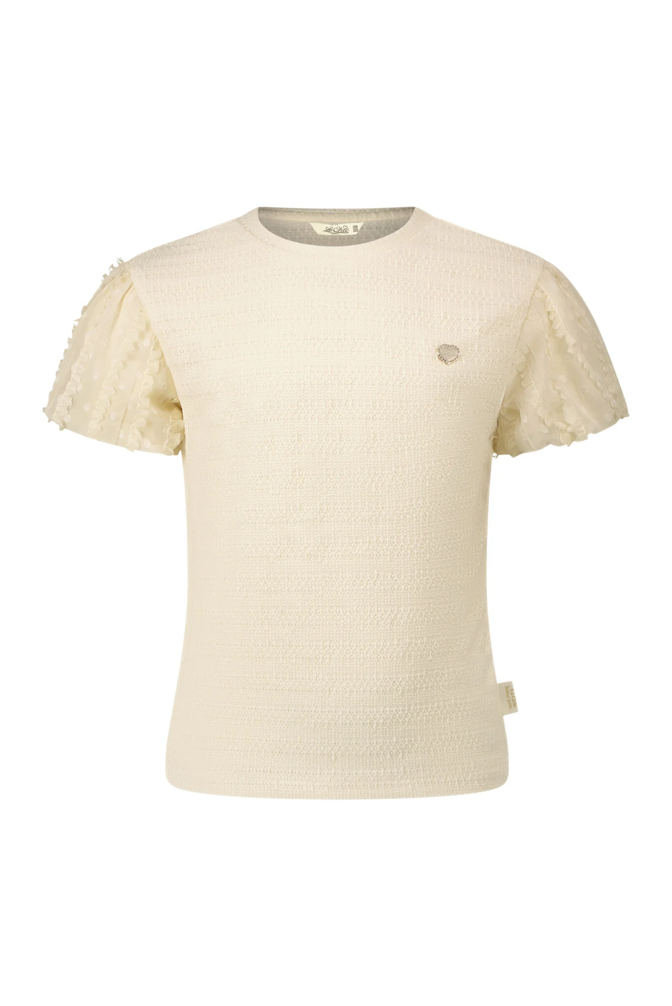 Le Chic Zomer t-shirt meisjes creme narah
