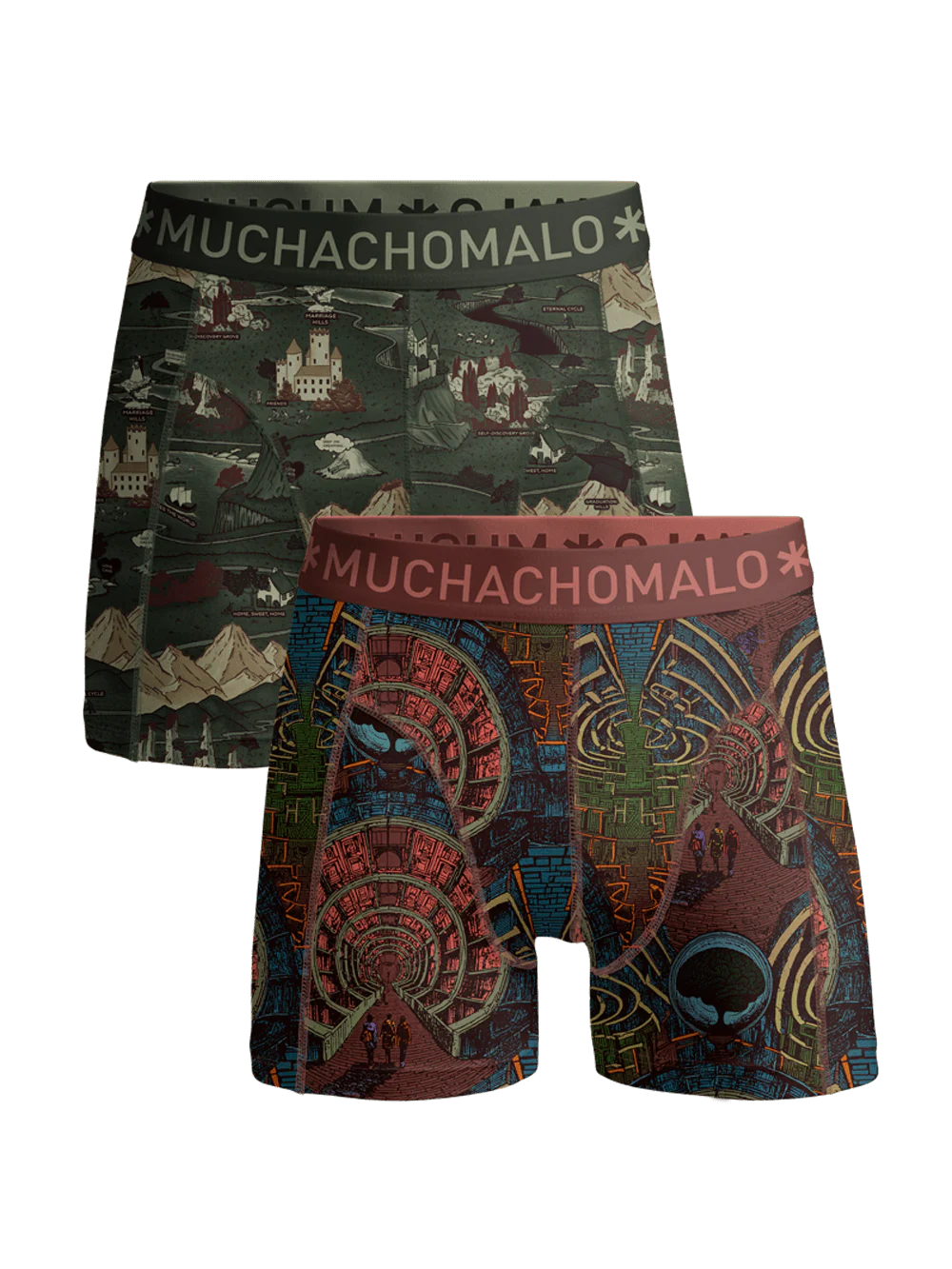 Muchachomalo Jongens 2-pack boxershorts maze life