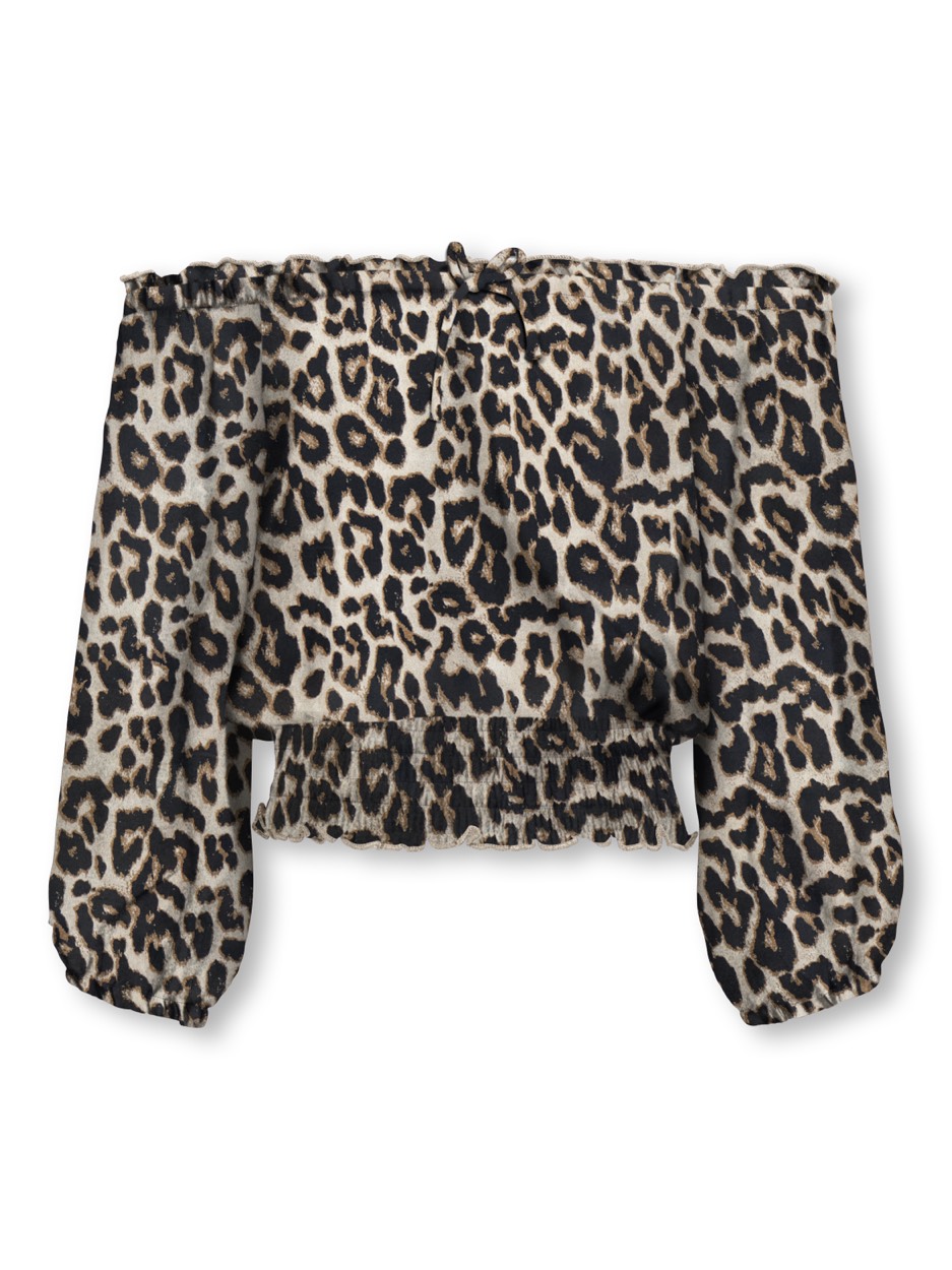 Only Kogglow life off shoulder top aop w dessin