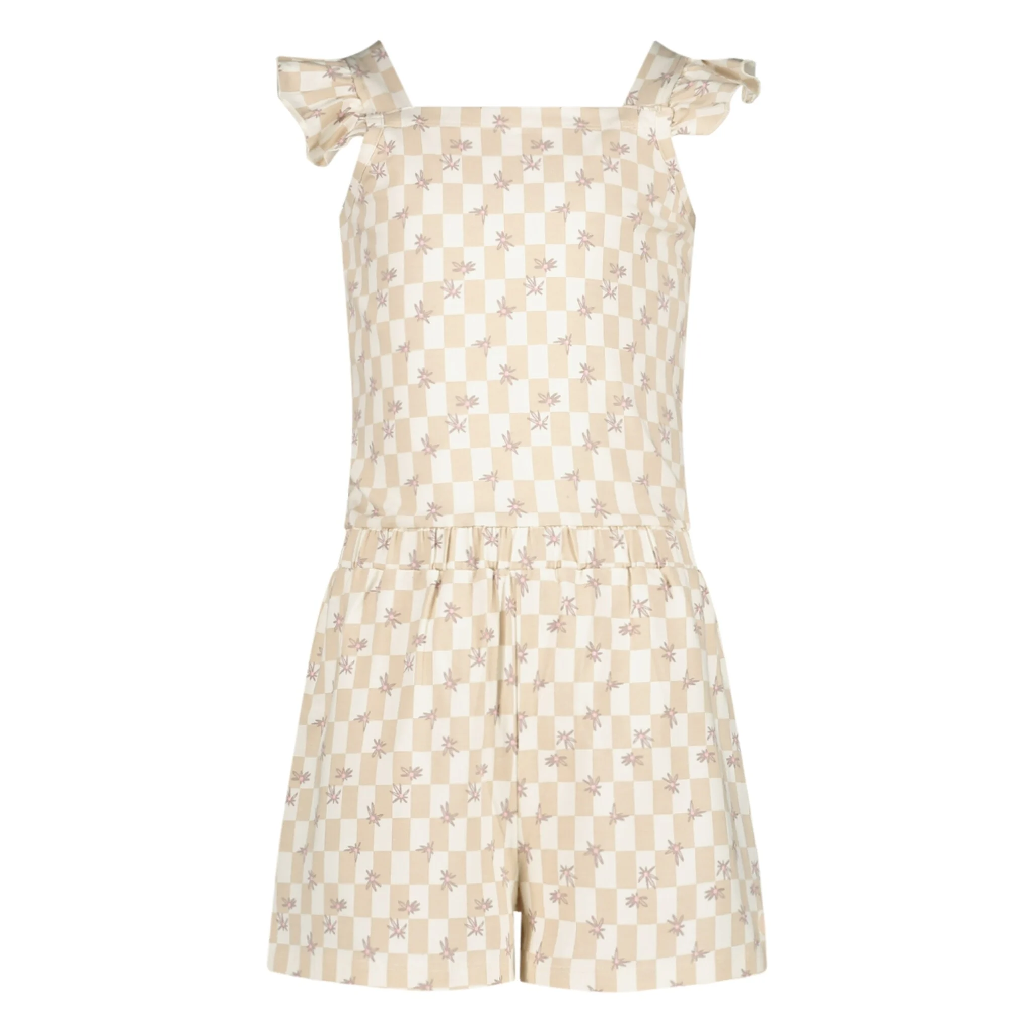 Quapi Zomer broek meisjes - aop geruit fauve