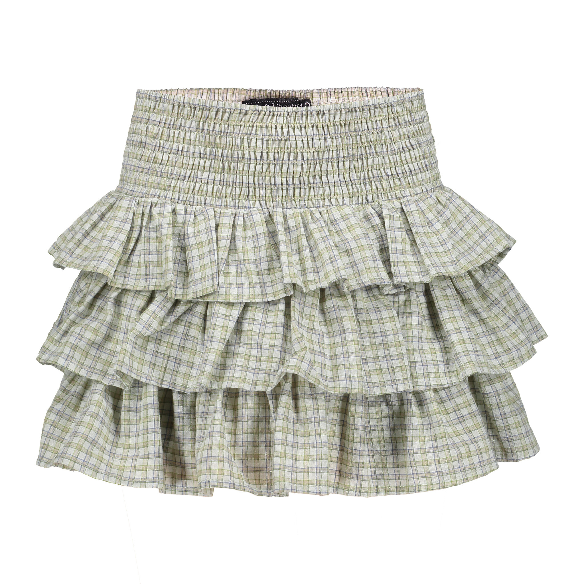 Frankie & Liberty Zomer skort ruffel meisjes groen geruit rosie