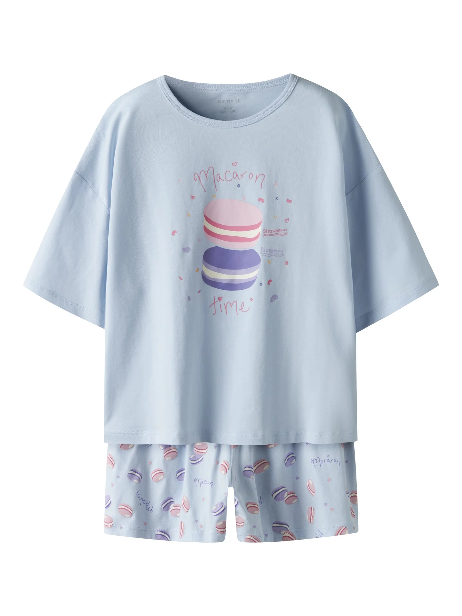 Name It Meisjes korte pyjama set shortama nkfnightset macaron
