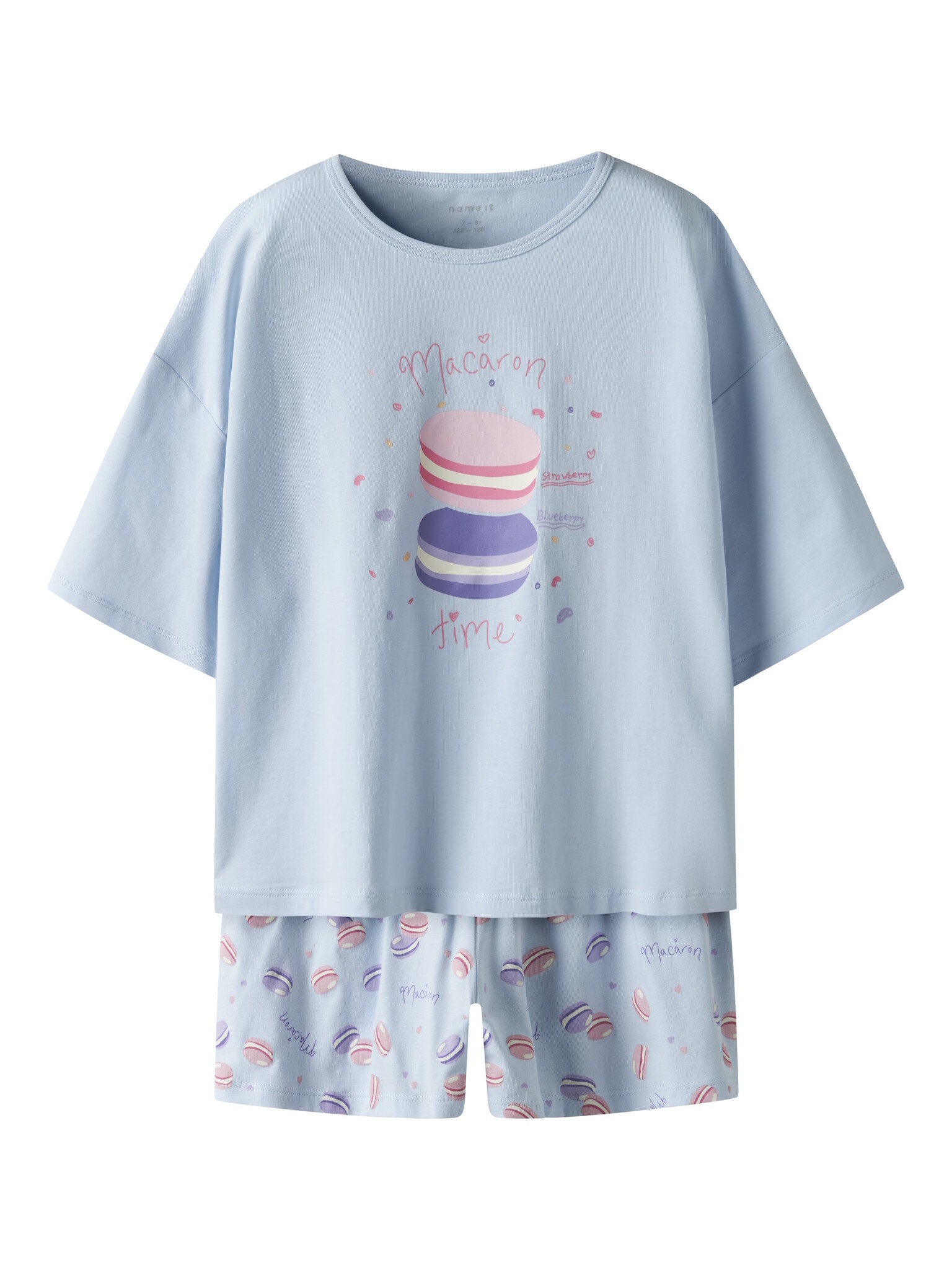 Name It Meisjes korte pyjama set shortama nkfnightset macaron