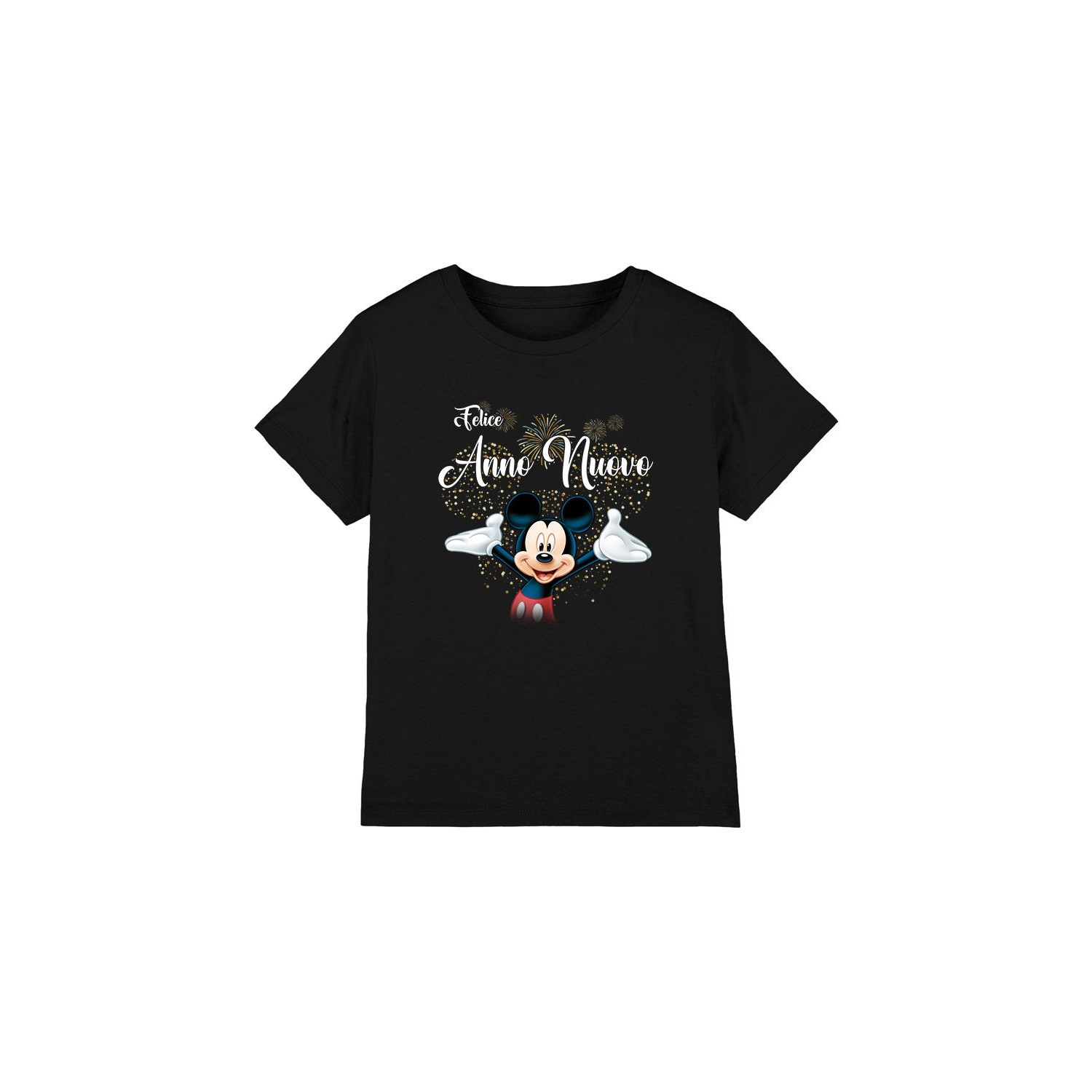 Disney Kinderen/kinderen italiaans mickey mouse vuurwerk nieuwjaar t-shirt