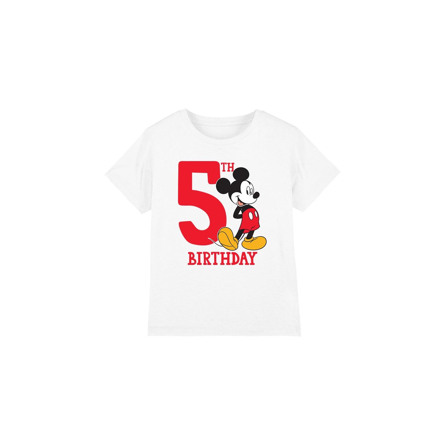 Disney Kinderen/kinderen mickey mouse 5e verjaardag t-shirt