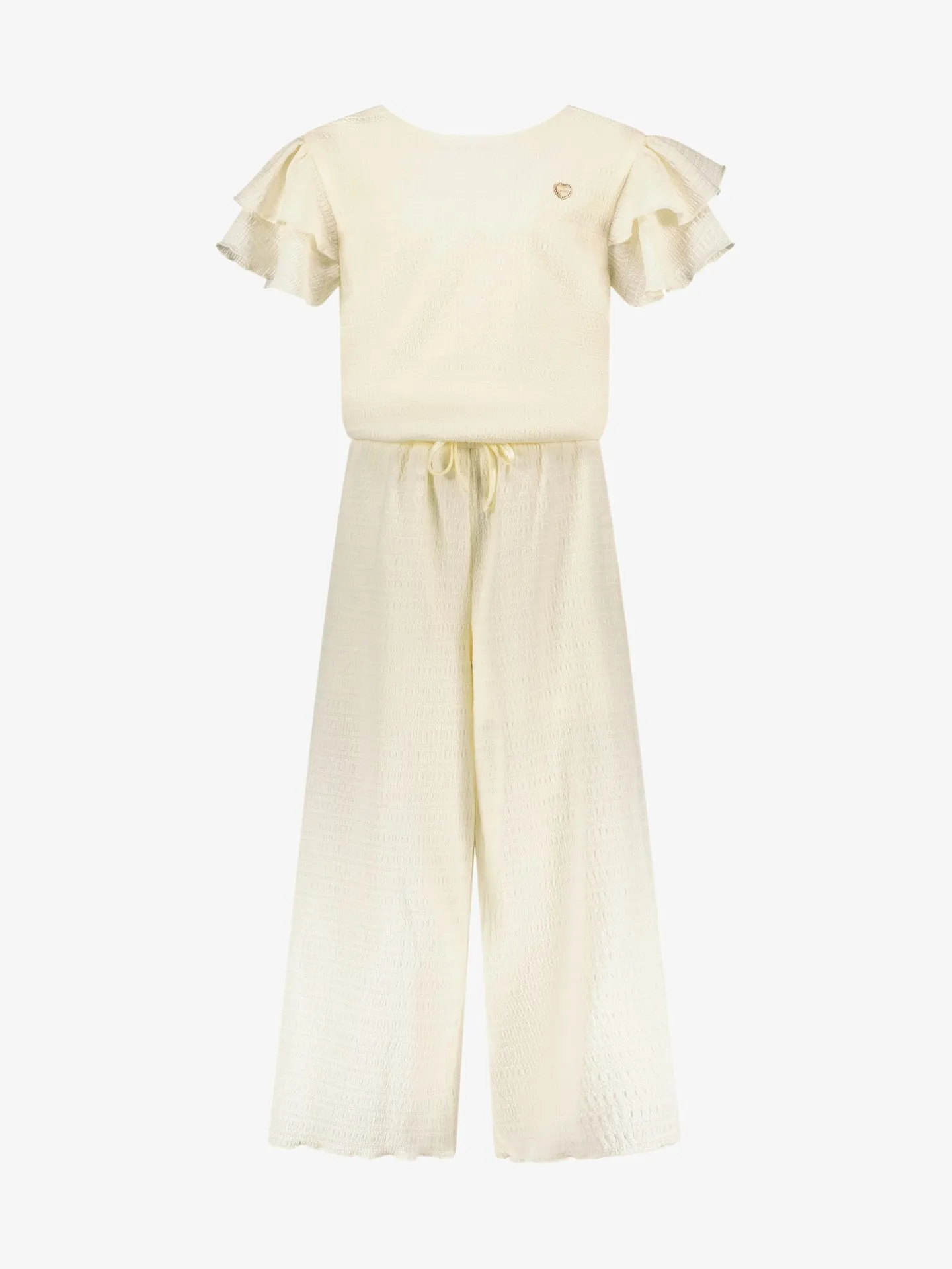Le Chic Meisjes jumpsuit daisy summer crochet