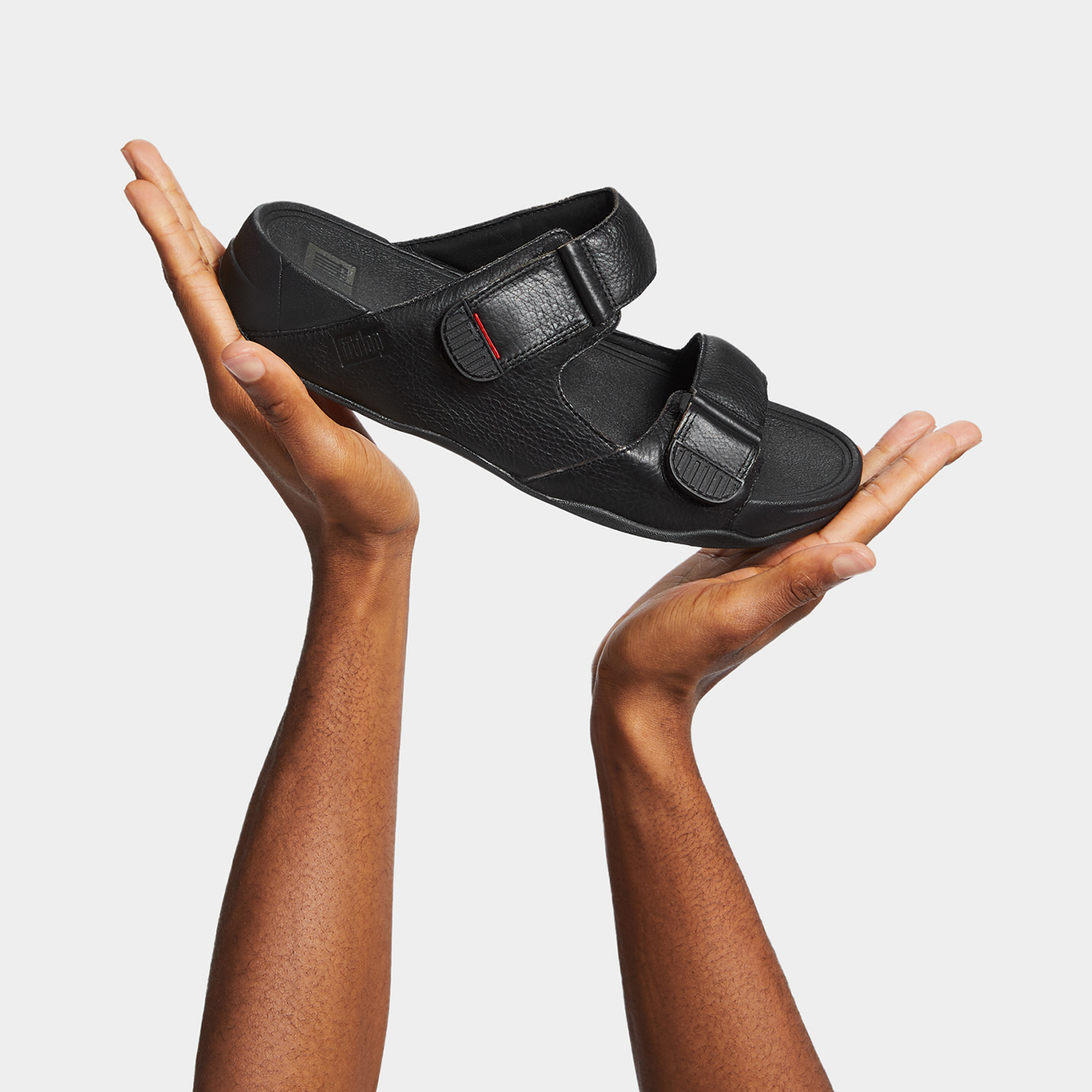 Fitflop Mens Gogh Moc Slide In Leather |L05-001| Black