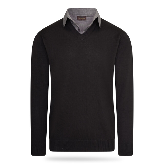 Cappuccino Italia Mock pullover CAP-MOCK-BLK-S large