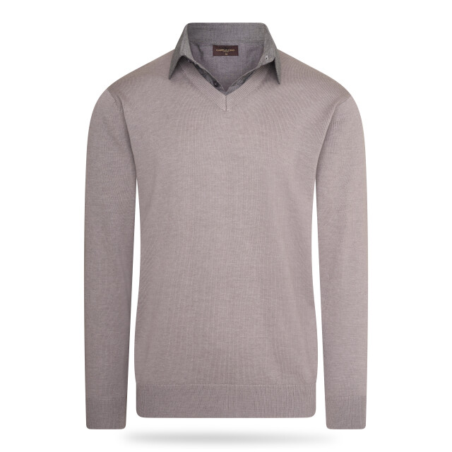 Cappuccino Italia Mock pullover CAP-MOCK-GRY-L large