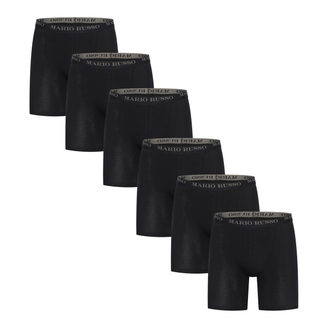 Mario Russo 6-pack long fit boxers MR-6P-BLK-L large
