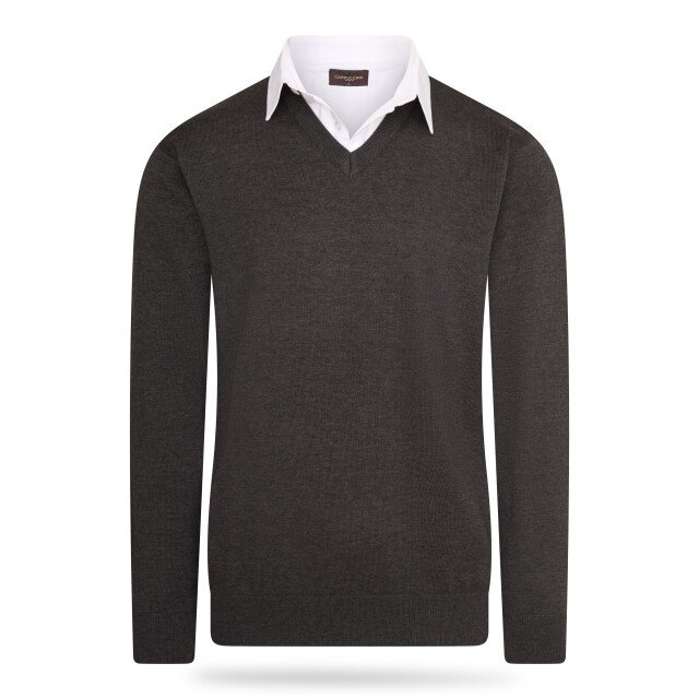 Cappuccino Italia Mock pullover antraciet CAP-MOCK-ANT-XXL large