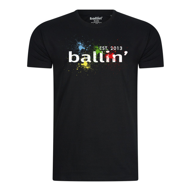 Ballin Est. 2013 Paint splatter tee SH-H01003-BLK-L large