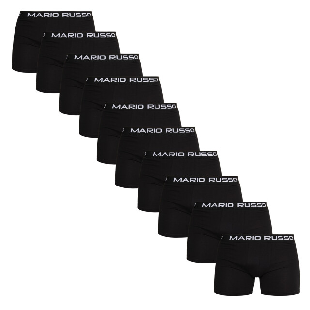 Mario Russo 10-pack basic boxers MR-10P-BLK-XL large
