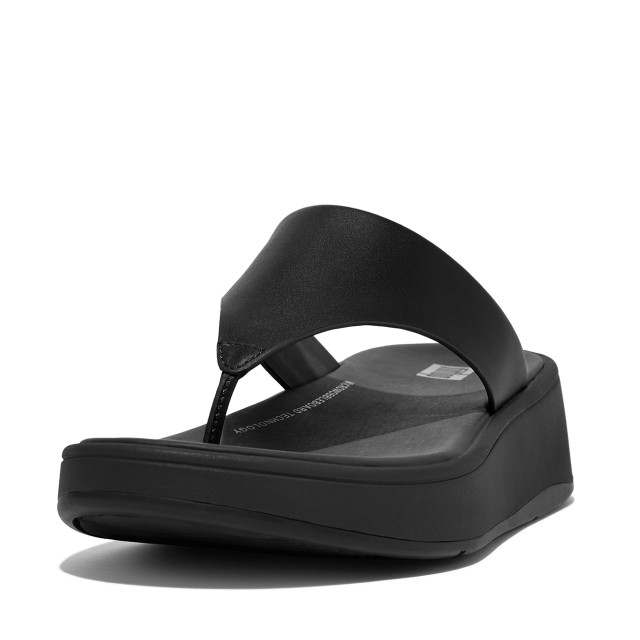 FitFlop F-mode leather flatform toe-post sandals FW4 large