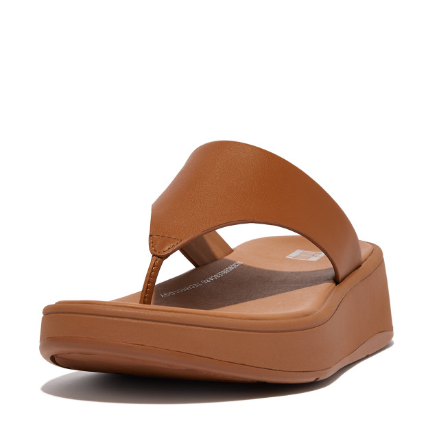 FitFlop F-mode leather flatform toe-post sandals FW4 large