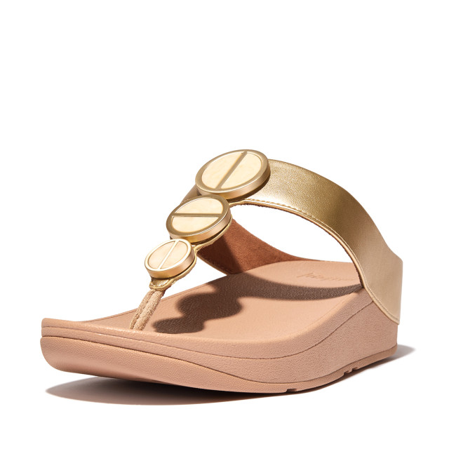 FitFlop Halo metallic-trim toe-post sandals FE5 large