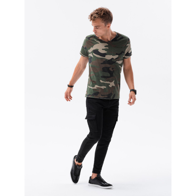 Ombre Heren t-shirt khaki-camo s1616 - sale-it-232 large