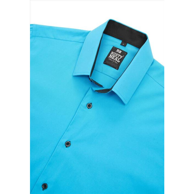 Rusty Neal Heren overhemd - turkis r-44 RN10-R-44 large