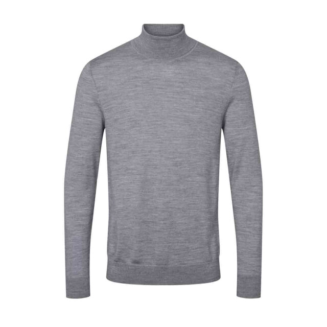 Kronstadt Ks3508 johannes marine roll neck knit grey mel KS3508 large