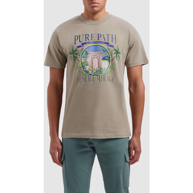 Pure Path Desert mirage t-shirt taupe 24010110-53 large