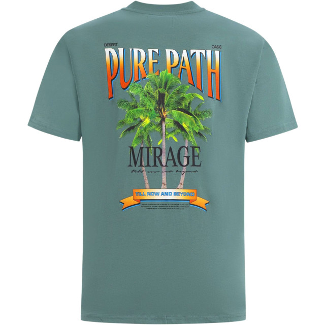 Pure Path Mirage print t-shirt faded green 24010114-76 large