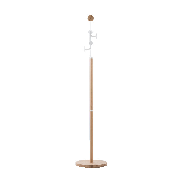 Gazzda Hook coat stand houten staande kapstok white 170 cm 2041638 large