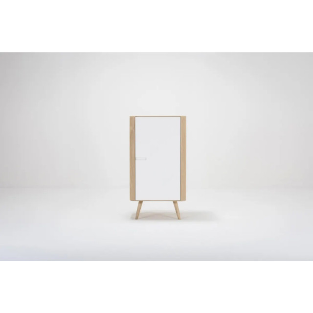 Gazzda Ena cabinet houten opbergkast whitewash 60 x 110 cm 2041987 large