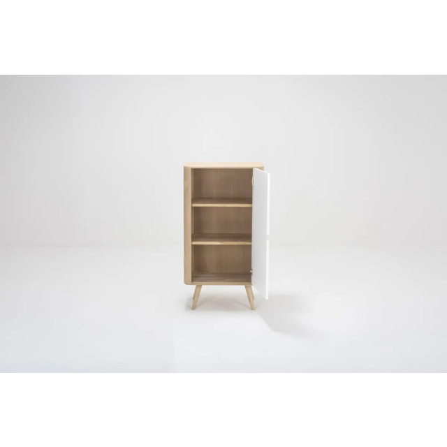 Gazzda Ena cabinet houten opbergkast whitewash 60 x 110 cm 2041987 large