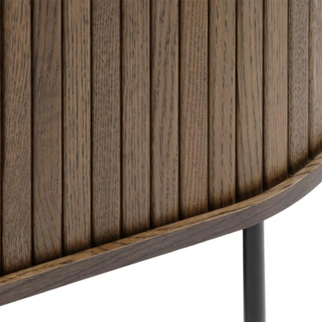 Olivine Lenn houten tv meubel gerookt eiken 120 x 40 cm 2376775 large