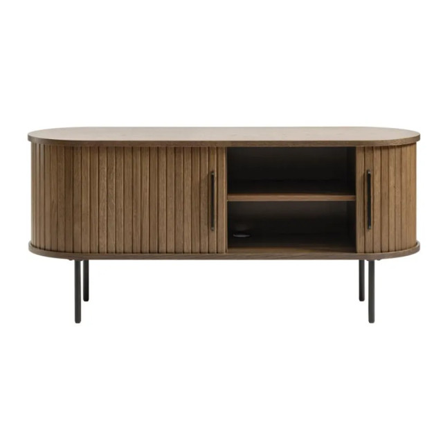 Olivine Lenn houten tv meubel gerookt eiken 120 x 40 cm 2376775 large