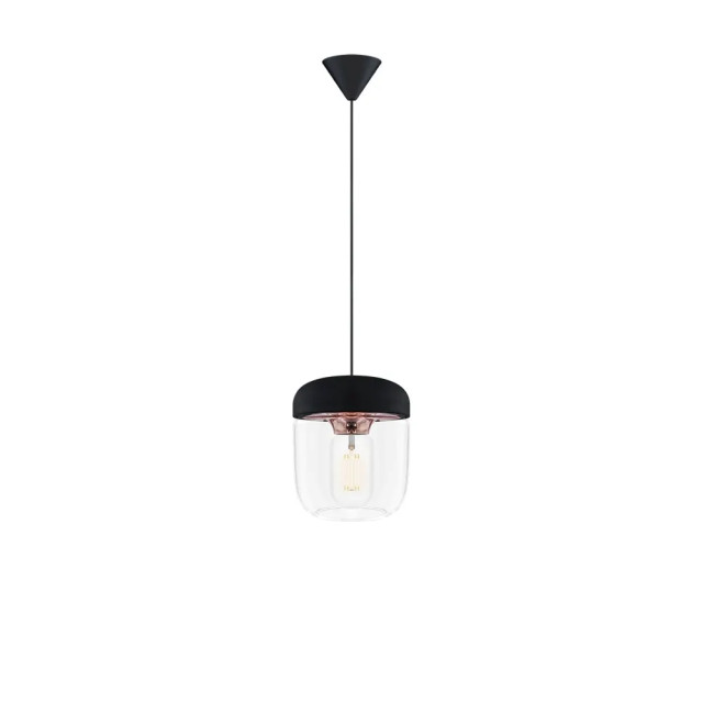 Umage Acorn hanglamp zwart met copper met koordset zwart Ø 14 cm 2027637 large