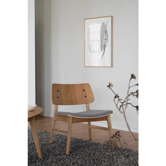Rowico Home Nagano houten fauteuil naturel met grijs zitkussen 2028637 large
