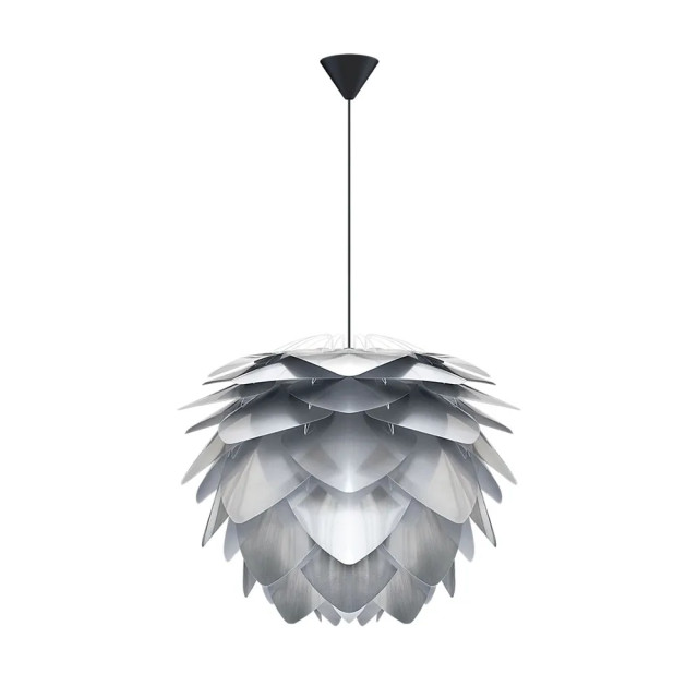 Umage Silvia medium hanglamp brushed steel met koordset zwart Ø 50 cm 2027762 large