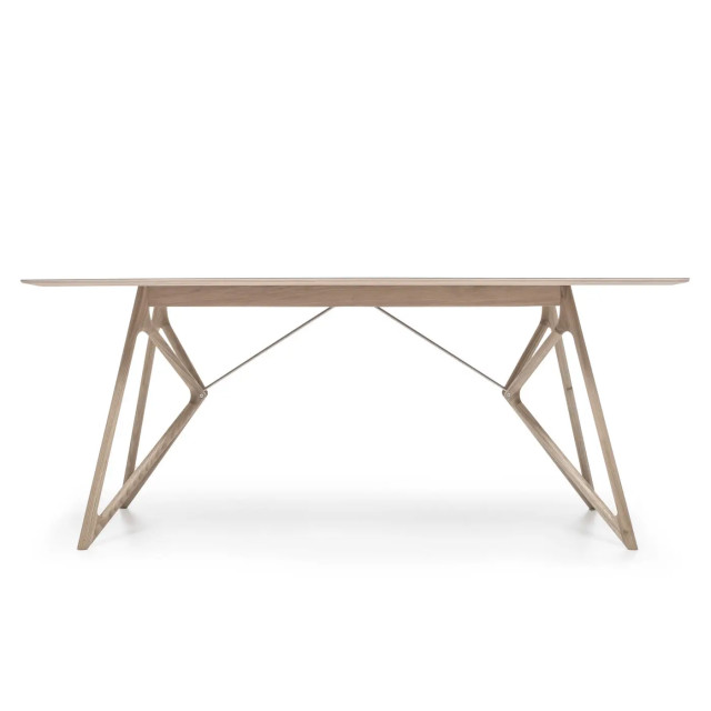 Gazzda Tink table houten eettafel whitewash met linoleum tafelblad smokey blue 240 x 90 cm 2433757 large