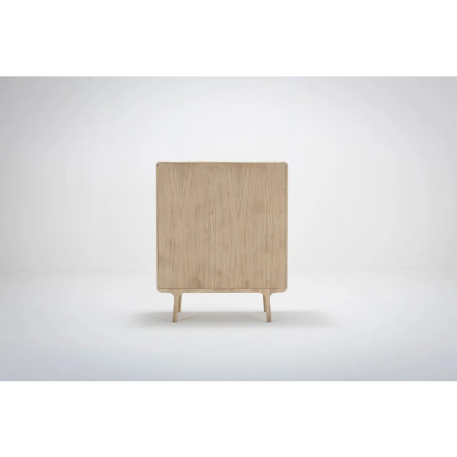 Gazzda Fawn cabinet houten opbergkast whitewash 90 x 110 cm 2041999 large