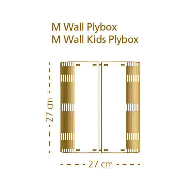 Bomerango Wall spin houten muurlamp medium met wit koordset 2027923 large