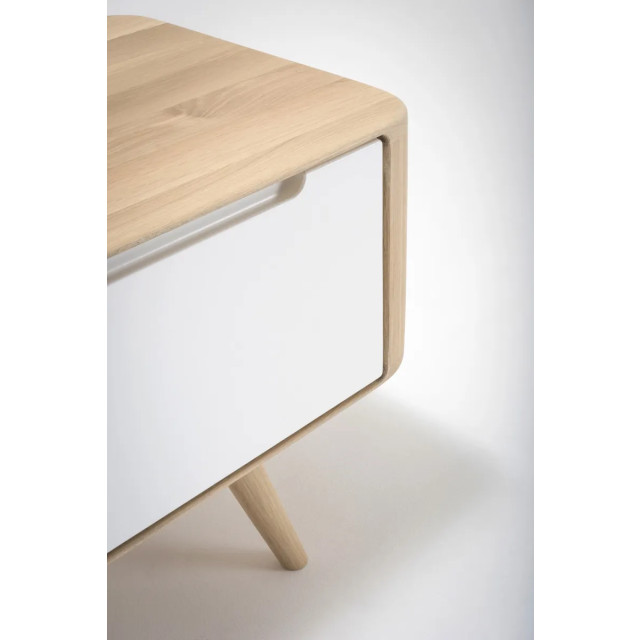 Gazzda Ena storage bench houten opbergbankje whitewash 90 x 42 cm 2041993 large