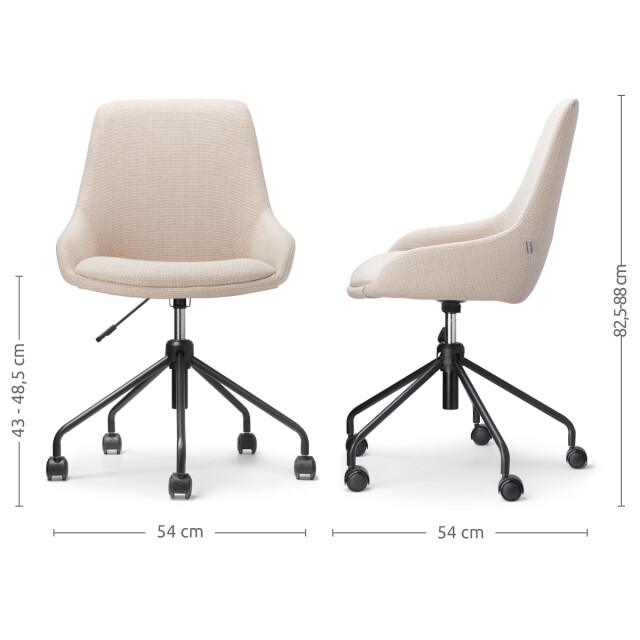 Nolon Nout-isa bureaustoel zwart onderstel 2794718 large