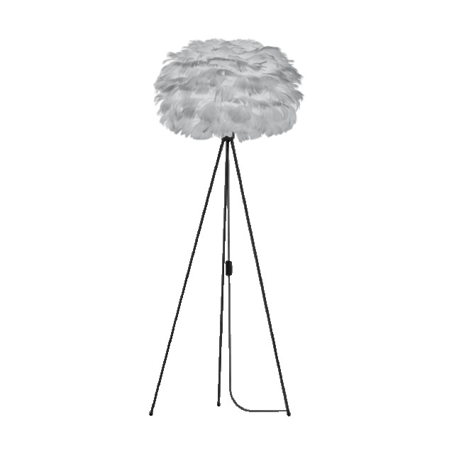 Umage Eos medium vloerlamp light grey met tripod zwart Ø 45 cm 2029775 large