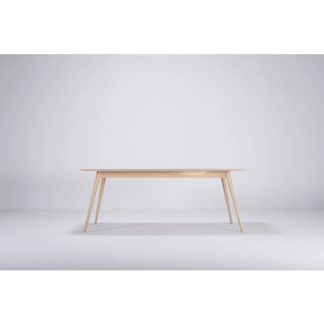 Gazzda Stafa table houten eettafel whitewash met linoleum tafelblad nero 200 x 90 2042011 large