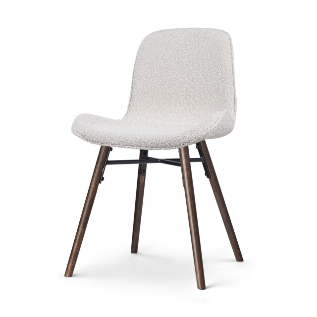 Nolon Nena-fé eetkamerstoel bouclé walnoot houten onderstel 2833296 large