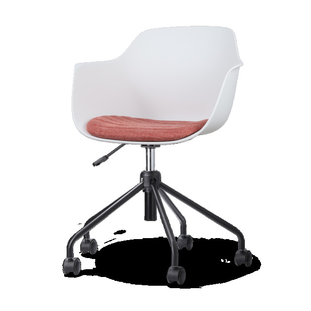 Nolon Nout-liz bureaustoel met terracotta rood zitkussen zwart onderstel 2028380 large